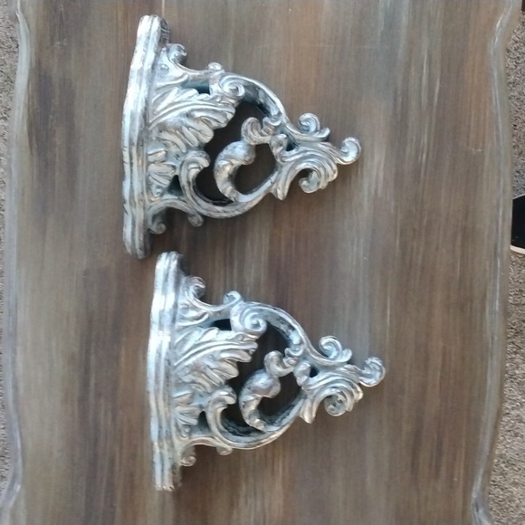 Antique Finish Old World Style Decorative Shelves - Picture 1 of 12